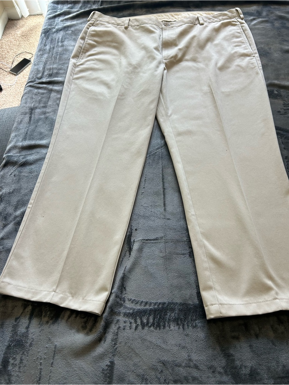 L.L. Bean Men's Straight-Leg Dress Pants in Beige